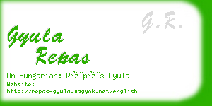 gyula repas business card